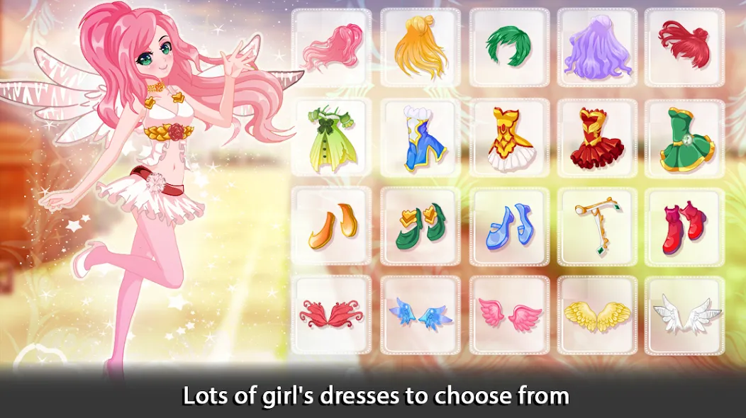 Dress Up Angel Anime Girl Game  [МОД Unlocked] Screenshot 1