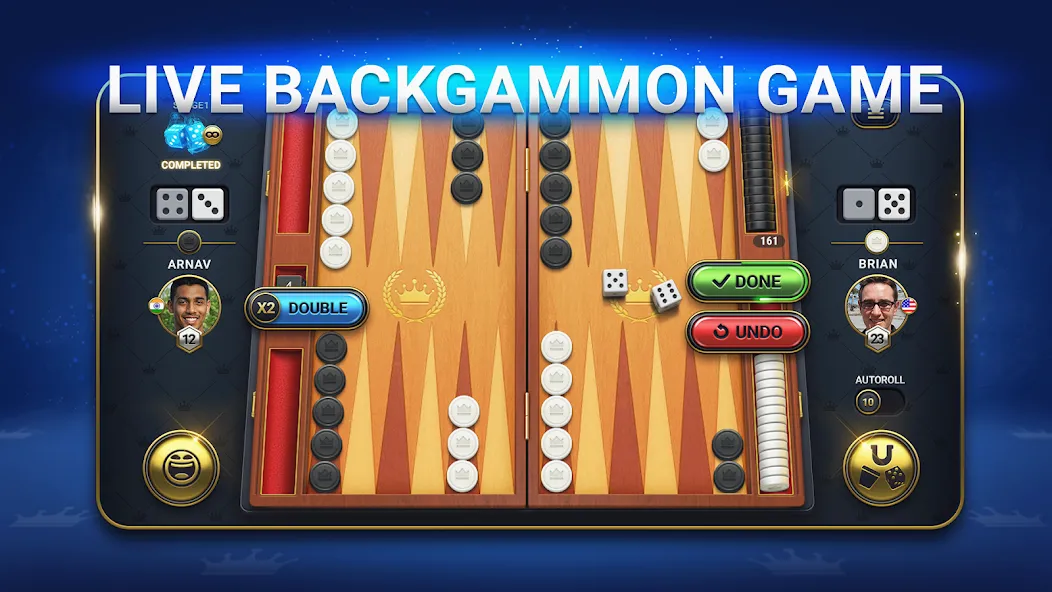 Backgammon Live - Online Games (Бэкгаммон Лайв)  [МОД Меню] Screenshot 2