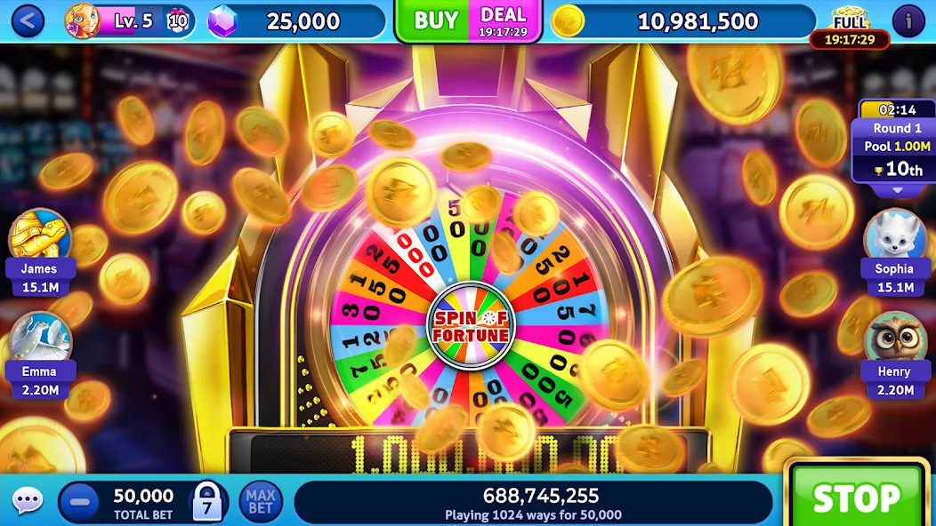 Jackpot Madness Slots Casino (Джекпотджой Слоты)  [МОД Меню] Screenshot 4