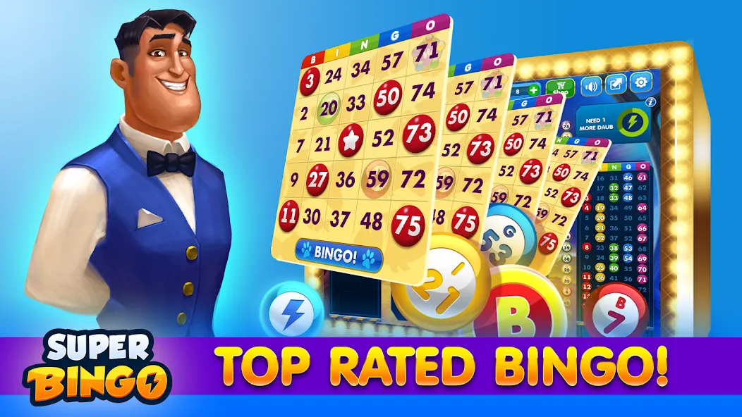 Super Bingo HD - Bingo Games (упер Бинго )  [МОД Бесконечные деньги] Screenshot 1