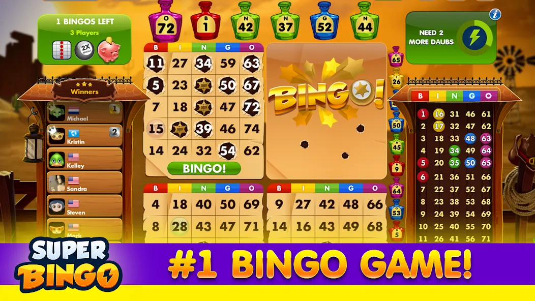 Super Bingo HD - Bingo Games (упер Бинго )  [МОД Бесконечные деньги] Screenshot 4