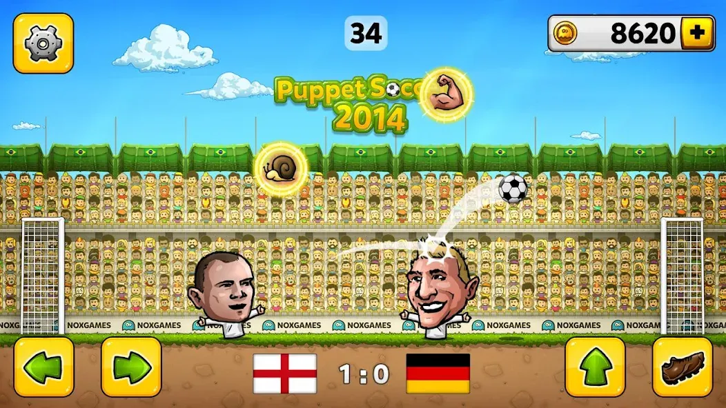 Puppet Soccer - Football  [МОД Бесконечные деньги] Screenshot 2