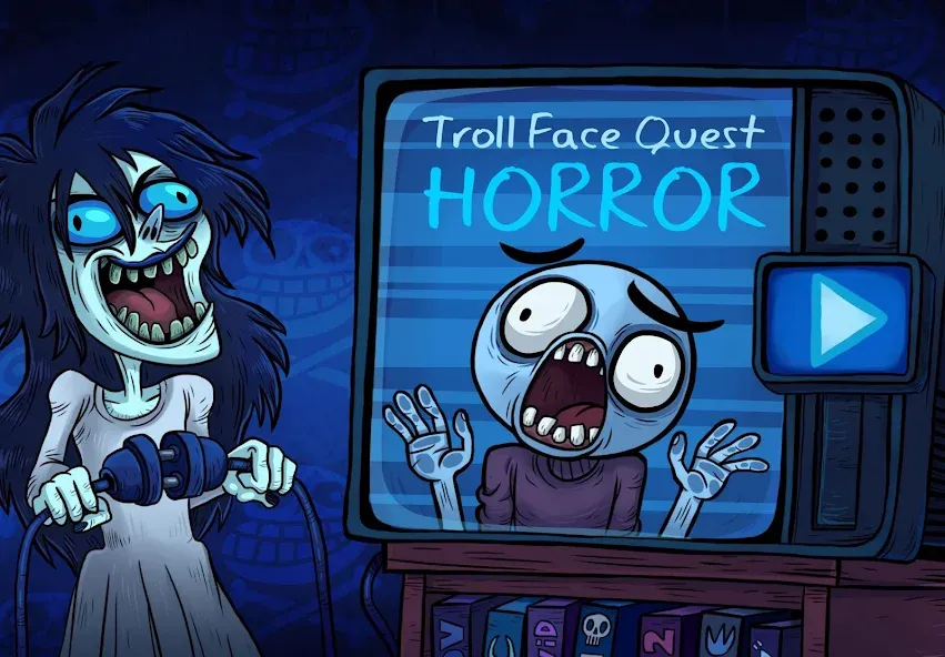 Troll Face Quest: Horror (Тролл Фейс Квест Хоррор)  [МОД Много монет] Screenshot 1