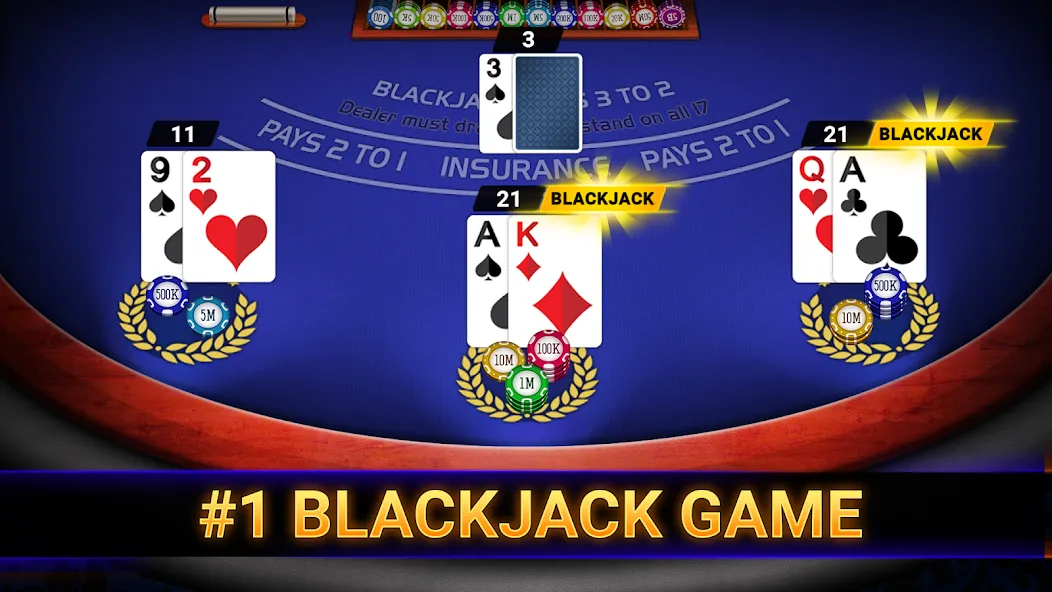 Blackjack 21: online casino (Блэкджек 21)  [МОД Все открыто] Screenshot 1