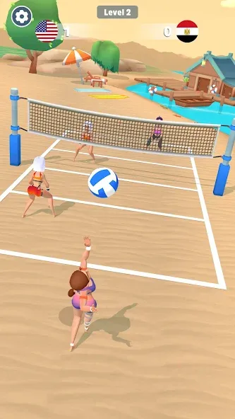 Beach Volleyball Game (Бичволлейбол игра)  [МОД Много денег] Screenshot 4