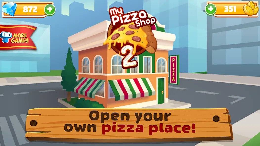 My Pizza Shop 2: Food Games (Мой Пиццерия 2)  [МОД Много денег] Screenshot 1