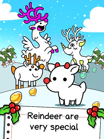 Reindeer Evolution: Idle Game (Рейндир Эволюция)  [МОД Бесконечные монеты] Screenshot 5