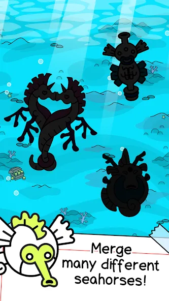 Seahorse Evolution: Sea Mutant (Сиходеволюция)  [МОД Бесконечные монеты] Screenshot 3