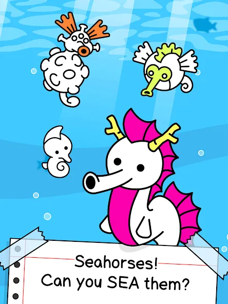 Seahorse Evolution: Sea Mutant (Сиходеволюция)  [МОД Бесконечные монеты] Screenshot 5