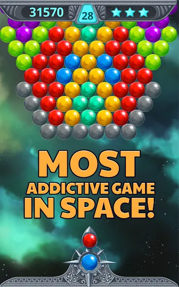 Bubble Shooter Space (Бубль шутер спейс)  [МОД Unlocked] Screenshot 2