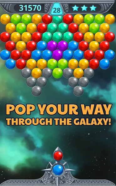 Bubble Shooter Space (Бубль шутер спейс)  [МОД Unlocked] Screenshot 3