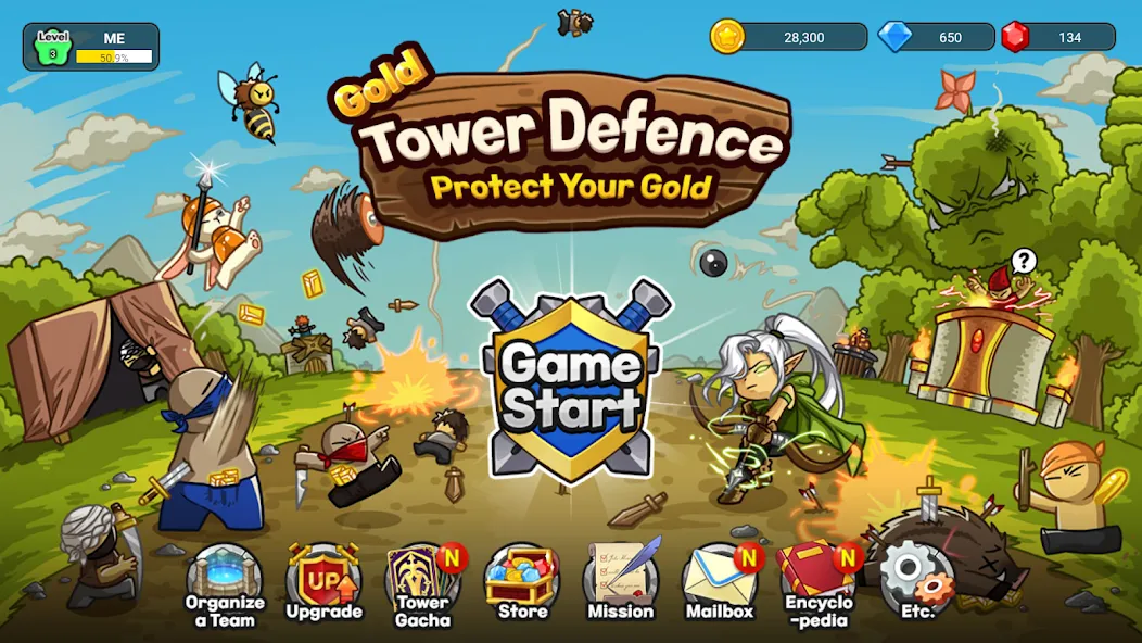 Gold tower defence M (Голд тауэр дефенс М)  [МОД Много денег] Screenshot 1