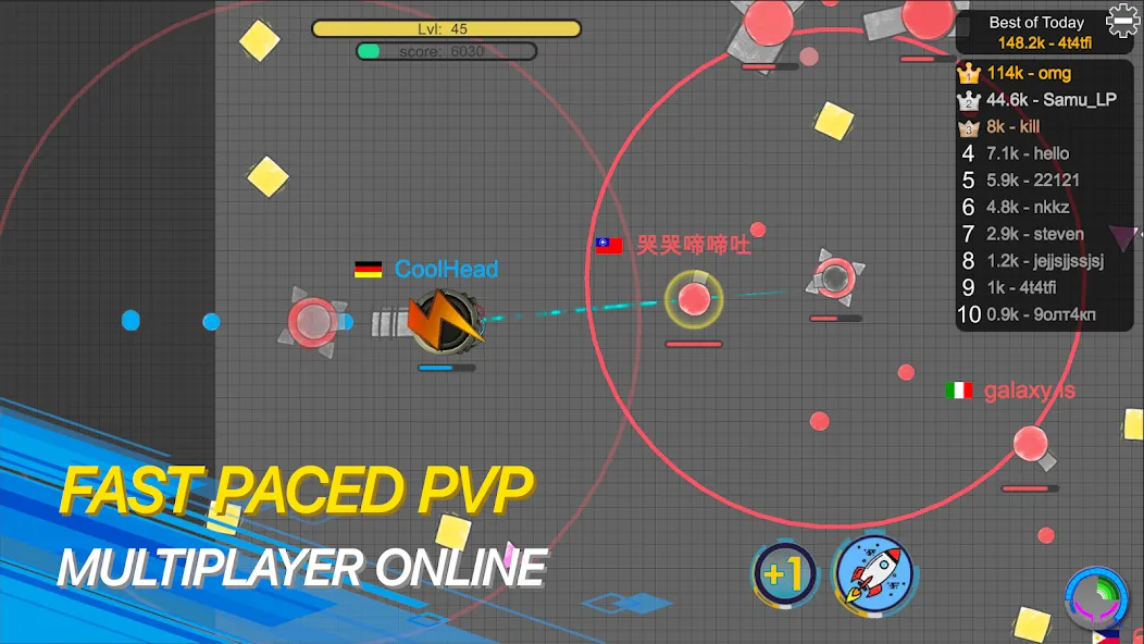 tank io games - piupiu.io  [МОД Menu] Screenshot 1