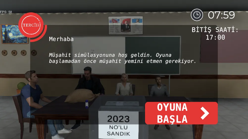 Seçim 2023 Müşahit oyunu  [МОД Unlimited Money] Screenshot 2