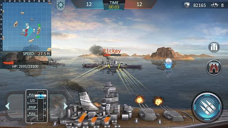 Warship Attack 3D  [МОД Все открыто] Screenshot 1