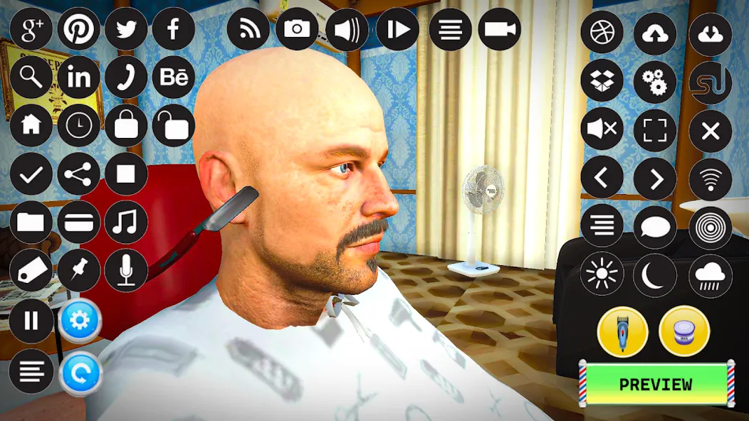 Barber Shop Hair Cut Sim Games (Барбершоп игры на подстригание волос)  [МОД Бесконечные деньги] Screenshot 4