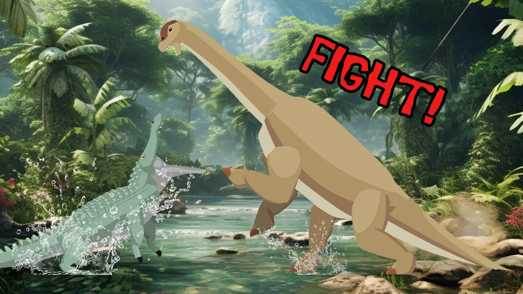 T-Rex Fights Dinosaurs  [МОД Все открыто] Screenshot 3