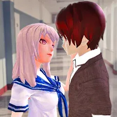 Взлом Anime High School Love Story  [МОД Menu] - стабильная версия apk на Андроид