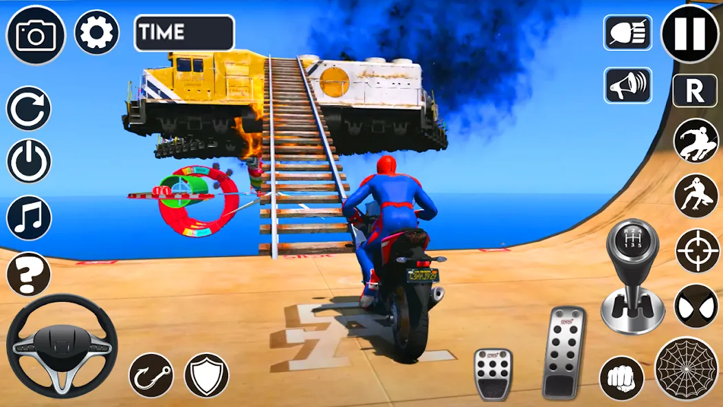 Superhero Tricky Bike Stunt (упергерой Трики Байк Стант)  [МОД Все открыто] Screenshot 2