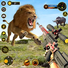 Скачать взлом Sniper Animal Deer Hunter Game (Снайперские игры на животных)  [МОД Menu] - полная версия apk на Андроид