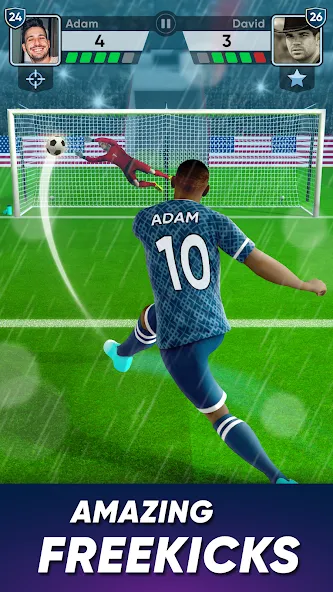 SOCCER Kicks - Stars Strike 24 (ФУТБОЛ Киксы)  [МОД Много монет] Screenshot 2