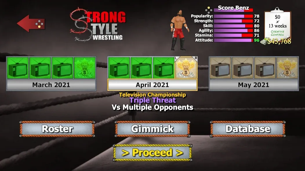 Wrestling Empire (Рестлинг Импайр)  [МОД Unlimited Money] Screenshot 3