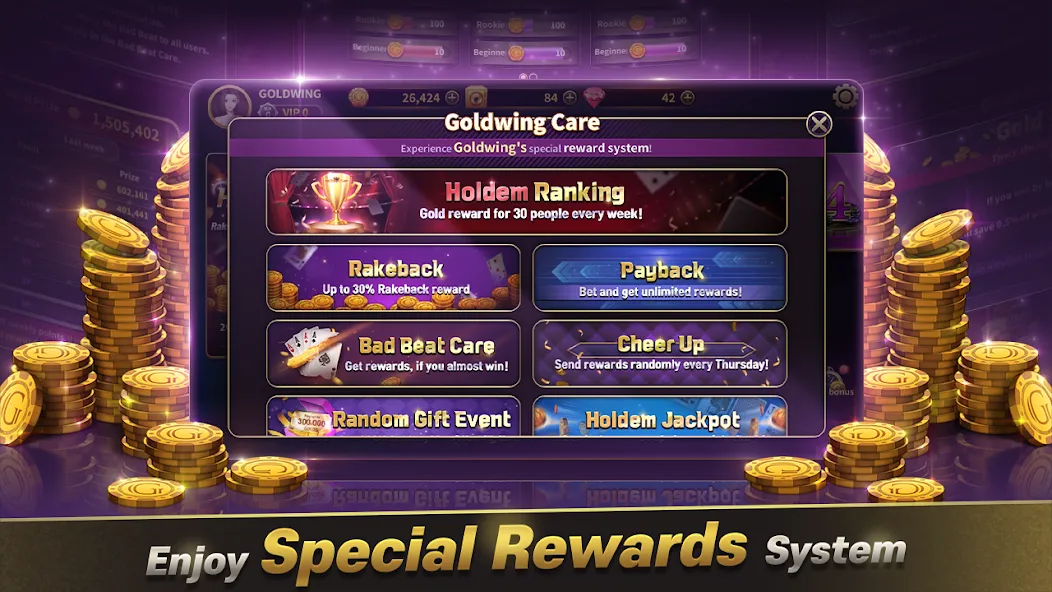 GoldWing Casino Global (Голдвинг Казино Глобал)  [МОД Меню] Screenshot 1