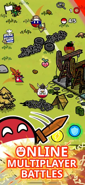 Countryball Potato Mayhem (Кантрибол Потето Мейхем)  [МОД Меню] Screenshot 1