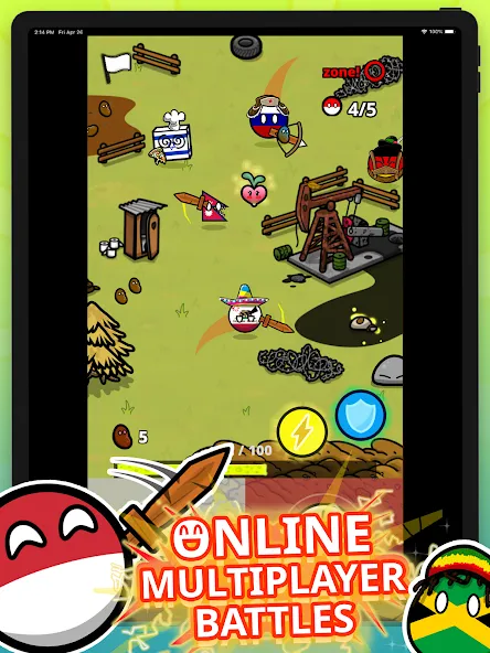 Countryball Potato Mayhem (Кантрибол Потето Мейхем)  [МОД Меню] Screenshot 5