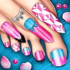 Взломанная Nail Art Fashion Salon Game  [МОД Mega Pack] - последняя версия apk на Андроид