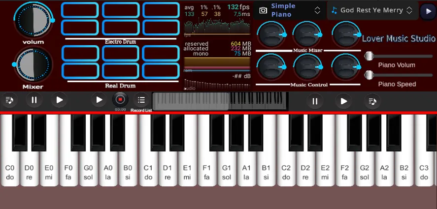 Org Piano:Real Piano Keyboard (Орг Пиано)  [МОД Бесконечные монеты] Screenshot 2