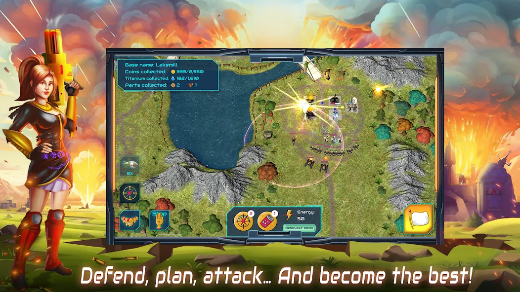 Boulder Base: Defense Strategy (Боулдер Бейс)  [МОД Unlimited Money] Screenshot 2