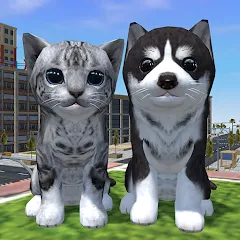 Взломанная Cute Cat And Puppy World (Кьют Кэт Энд Паппи Ворлд)  [МОД Unlocked] - последняя версия apk на Андроид