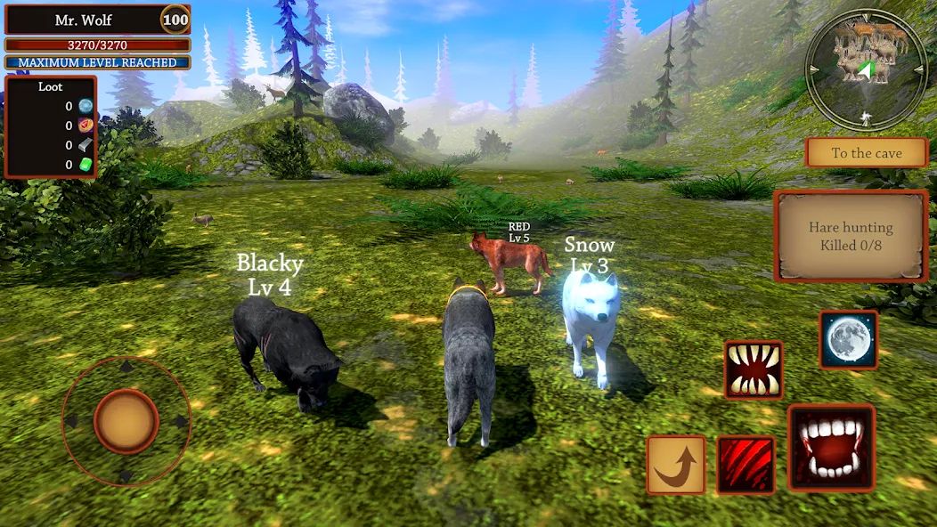 Wolf Simulator - Animal Games  [МОД Все открыто] Screenshot 5