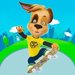 Взломанная Pooches: Skateboard  [МОД Mega Pack] - стабильная версия apk на Андроид