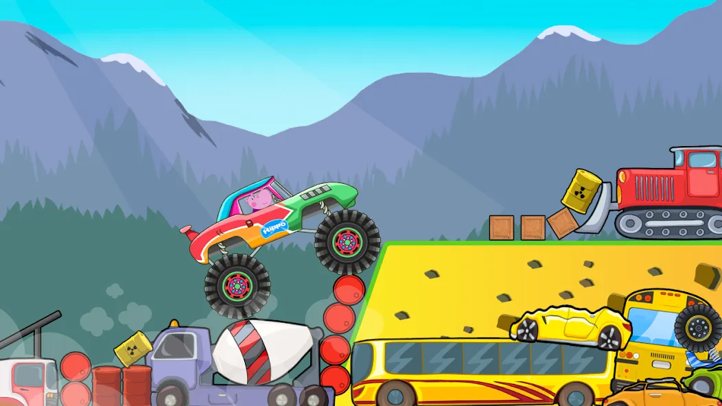 Kids Monster Truck Racing Game  [МОД Unlocked] Screenshot 2