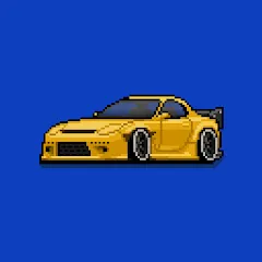 Скачать взлом Pixel Car Racer (Пиксельный гоночный автомобиль)  [МОД Все открыто] - последняя версия apk на Андроид