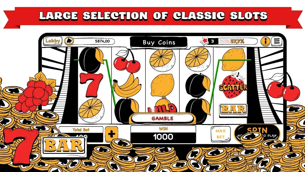 B&W Casino  [МОД Unlimited Money] Screenshot 2