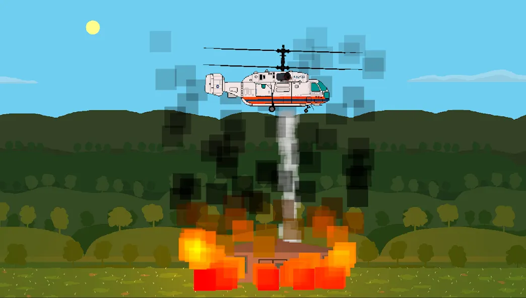 Pixel Helicopter Simulator (Пиксельный симулятор вертолета)  [МОД Бесконечные монеты] Screenshot 2