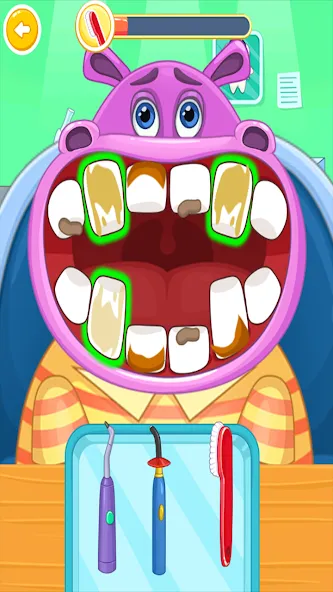 Children's doctor : dentist  [МОД Много монет] Screenshot 1