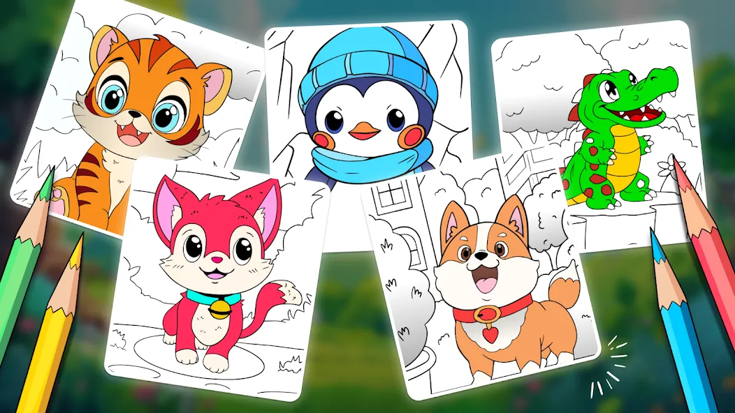 Animal coloring pages  [МОД Mega Pack] Screenshot 2