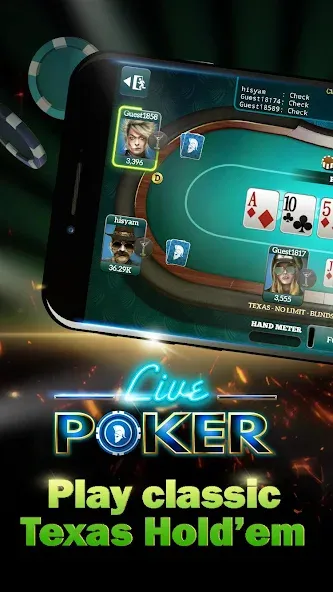 Live Poker Tables–Texas holdem  [МОД Много денег] Screenshot 5