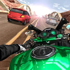 Скачать взлом Moto Rider In Traffic (Мото Райдер в Трафике)  [МОД Mega Pack] - последняя версия apk на Андроид