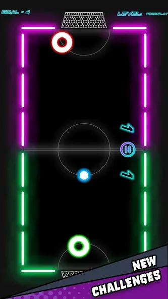 Air Hockey Glow HD Ultimate 2D (Эйр)  [МОД Бесконечные монеты] Screenshot 1