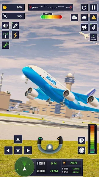 Airplane Game Flight Simulator  [МОД Все открыто] Screenshot 1