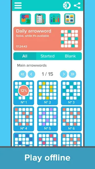 Crossword: Arrowword puzzles  [МОД Бесконечные монеты] Screenshot 3