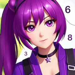 Скачать взлом Anime Manga Color by Numbers  [МОД Бесконечные деньги] - последняя версия apk на Андроид