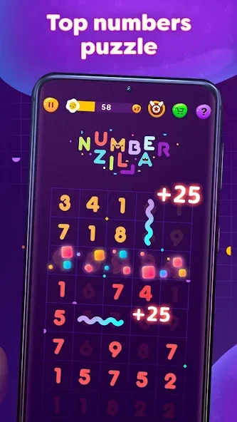 Numberzilla: Number Match Game (Намберзилла)  [МОД Много монет] Screenshot 2