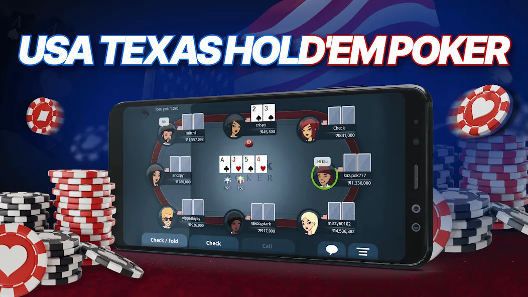 Appeak Poker – Texas Holdem (Аппик покер)  [МОД Много монет] Screenshot 1