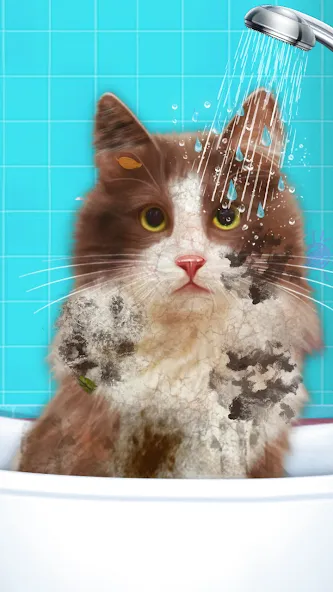 Virtual Cat ASMR Spa Makeover (Виртуальный кот  Спа Мэйкавер)  [МОД Много монет] Screenshot 5